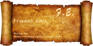Frankel Edit névjegykártya